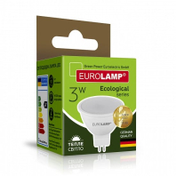 LED Лампа точкова EUROLAMP MR16-3W-GU5.3-3000K, Eurolamp, LED-SMD-03533(P)