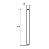 LED Лампа лінійна Т8 скло EUROLAMP 18W-6500K, Eurolamp, LED-T8-18W/6500(скло)