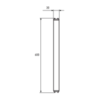 LED Лампа T8 скло EUROLAMP з одностороннім підключенням 9W-6500K, Eurolamp, LED-T8-9W/6500(OS)
