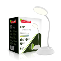 LED Світильник з акумулятором настільний 6W 2800-6500K dimmable, Eurolamp, LED-TLB-6W(white)USB
