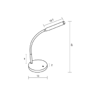 EUROLAMP LED Світильник настільний 5W 5000K чорний, Eurolamp, LED-TLD-5W(black)