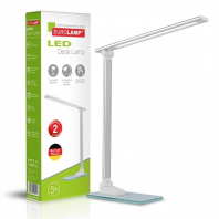 EUROLAMP LED Світильник настільний металевий + скло в стилі хайтек 5W 5300-5700K сріблястий, Eurolamp, LED-TLG-2(silver)