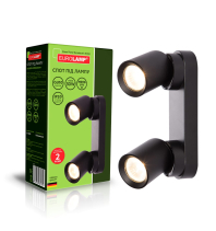 EUROLAMP Світильник спот для ламп 2*30Вт GU10 чорний