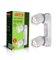 EUROLAMP Світильник спот для ламп 2*30Вт GU10 білий