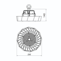Підвісний промисловий LED-світильник MAXUS ASSISTANCE HIGHBAY PRO 200W CRI80 5000K IP65 DIMM BLACK, Maxus, MAHB-PRO-200850D-B