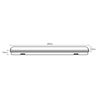 Лінійний аварійний світильник Maxus assistance LINE EMERGENCY 600mm 25W 5000K IP65 Gray, Maxus, MALN-EMPL-06-255-GR