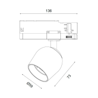 Трековий світильник Maxus assistance Track light Tulip 10W 90CRI 4000K 24DEG 3-Phase Black, Maxus, MATLT-10940-024D3P-B