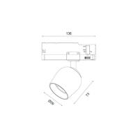 Трековий світильник Maxus assistance Track light Tulip 10W 90CRI 4000K 38DEG 3-Phase White, Maxus, MATLT-10940-038D3P-W