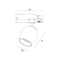 Трековий світильник Maxus assistance Track light Tulip 20W 90CRI 4000K 24DEG 3-Phase Black, Maxus, MATLT-20940-024D3P-B