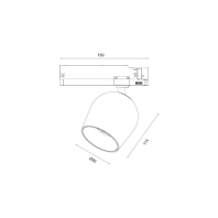 Трековий світильник Maxus assistance Track light Tulip 28W 90CRI 4000K 24DEG 3-Phase Black, Maxus, MATLT-28940-024D3P-B
