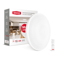 Розумний світильник MAXUS Functional 50W (пульт, діммінг, температура, таймер, нічник та ін.), Maxus, MAX-01-FNC-050-C