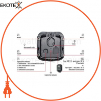 Светильник светодиодный MAX-8W-BLK-EM MAXUS Portable Emergency LED Light 8W 4100K IP65 5000mAh BLACK