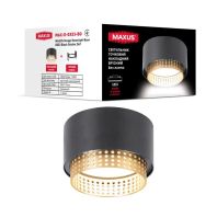 Світильник точковий накладний-врізний без лампи MAXUS Design Downlight Base GX53 Black Golden 2in1, Maxus, MAX-D-GX53-BG