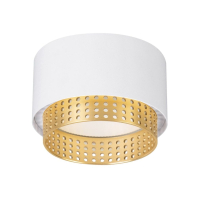 Світильник точковий накладний-врізний без лампи MAXUS Design Downlight Base GX53 White Golden 2in1, Maxus, MAX-D-GX53-WG