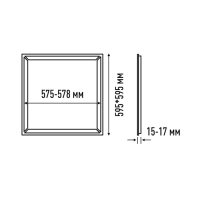 Світильник світлодіодний MAXUS LED FRAME LIGHT 595x595 48W 5000K, Maxus, MAX-FRM-48W-5K