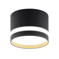 Світильник точковий накладний-врізний без лампи MAXUS Downlight Base GX53 Black 2in1, Maxus, MAX-GX53-BL