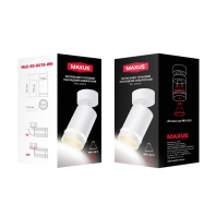 Світильник точковий накладний поворотний без лампи MAX-SD-GU10-WH MAXUS Surface Downlight Base MR16 GU10 White, Maxus, MAX-SD-GU10-WH