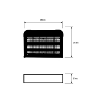 EUROLAMP Світильник для знищення комах для внутрішнього використання 20W 220V IP20, Eurolamp, MK-20(FLUOR)