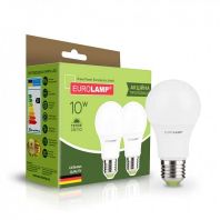 Промо-набір EUROLAMP LED Лампа A60 10W E27 3000K акція "1+1"