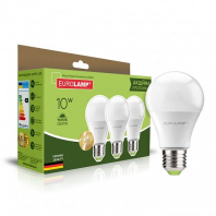 LED лампа A60 10W E27 3000K (мультипак - 3шт.) Eurolamp