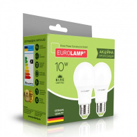 Промо-набір LED Лампи EUROLAMP A60-10W-E27-4000K “1+1”, Eurolamp, MLP-LED-A60-10274(E)