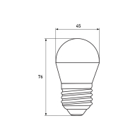 LED Лампа EUROLAMP філамент “Шар” 5W-E27-3000K “1+1”, Eurolamp, MLP-LED-G45-05273(Amber)