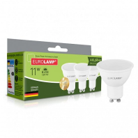 Промо-набір LED Лампи MR16 EUROLAMP 11W-GU10-4000K “2+1”, Eurolamp, MLP-LED-SMD-11104(3)