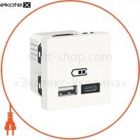 Подвійна USB розетка A + C білий