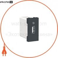 NU342854 Розетка USB 1 модуль антр