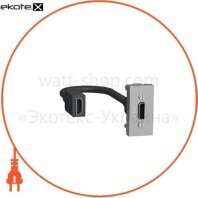 Розетка HDMI, 1 модуль алюміній