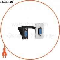 Розетка HD15 female (VGA) 1 модуль білий