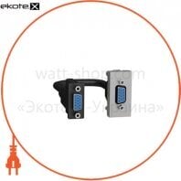 Розетка HD15 female (VGA) 1 модуль алюміній