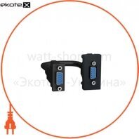 Розетка HD15 female (VGA) 1 модуль антрацит