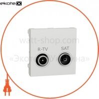 Розетка R-TV SAT проходная, 2 модуля у
