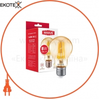 Maxus 1-MFM-761 лампа светодиоднаяa60 fm 8w 2700k 220v e27 golden