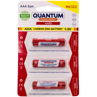 Солевая батарейка Quantum Hard R03P/AAA 3шт/уп blister
