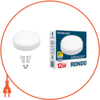 Світильник світлодіодний ENERLIGHT RONDO 12Вт 5000К IP65 з датчиком руху, Enerlight, RONDO12SMD80NMS
