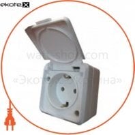 Розетка 2Р+PE РЗ16-З-IP44