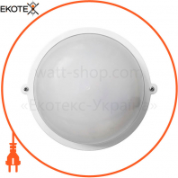 Світильник НПП-65 коло білий опал.ПП-1001-07-0 / 6 LED-12w з датчиком руху, Ecostrum, 72511
