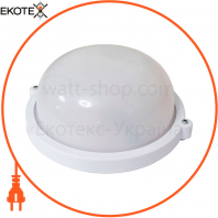 Світильник НПП-65 коло білий опал.ПП-1001-07-0 / 6 LED-12w з датчиком руху, Ecostrum, 72511