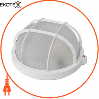 Світильник НПП-65 коло білий опал.з гратами ПС-1051-11-1 / 1LED-12w, Ecostrum, 72033