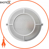 Світильник НПП-65 коло білий опал.з гратами ПС-1051-11-2 / 1LED-12w, Ecostrum, 72034