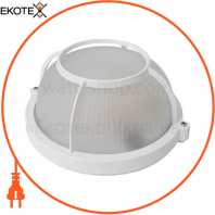 Світильник НПП-65 коло білий опал.з гратами ПС-1051-11-2 / 1LED-12w, Ecostrum, 72034