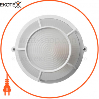 Світильник НПП-65 коло білий опал.з гратами ПС-1051-11-4 / 1LED-12w, Ecostrum, 72036