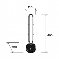 Лампа EUROLAMP бактерицидна безозонова на підставці пластик 38W black, Eurolamp, UVPB-38(black)