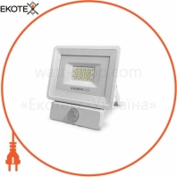 LED прожектор VIDEX 20W 5000K з датчиком руху та освітлення 220V