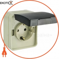 Розетка 2Р + PE РЗ16-С-IP54