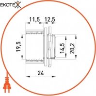 Введення металевий e.industrial.pipe.thread.dir.1/2", різьбовий, Enext, i0580001