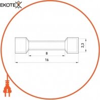Гільза сполучна ізольована e.splice.stand.rvt.2.yellow 1,5-2,5 кв. мм, жовта, Enext, s4036030