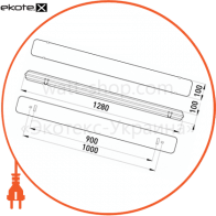 Enext l001034 светильник люминесцентный с призматическим плафоном e.lum.cpw.1.40.new 1х40w ip65 (новый дизайн)